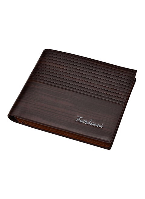 Vintage Multi-Slot Bi-Fold Wallet Dark Brown