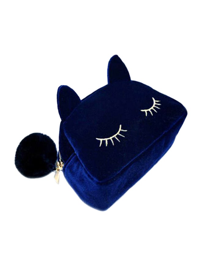 Bluelans - Cartoon Cat Cosmetic Case Blue - Image 1