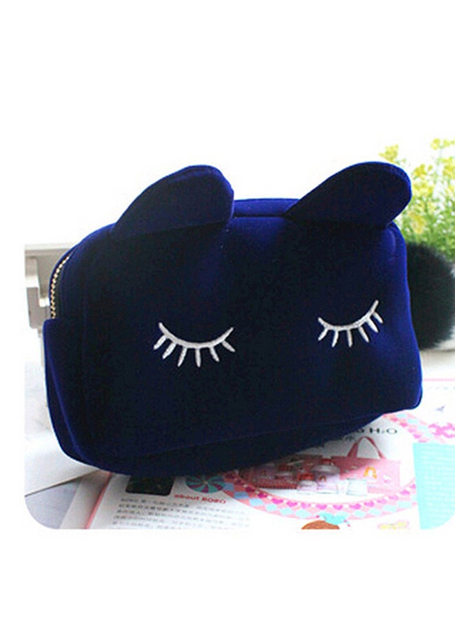 Bluelans - Cartoon Cat Cosmetic Case Blue - Image 1