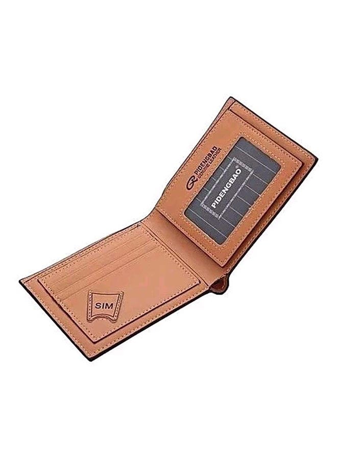 Pidengbao Credit Card Holder Bifold Wallet Brown  - Image 2