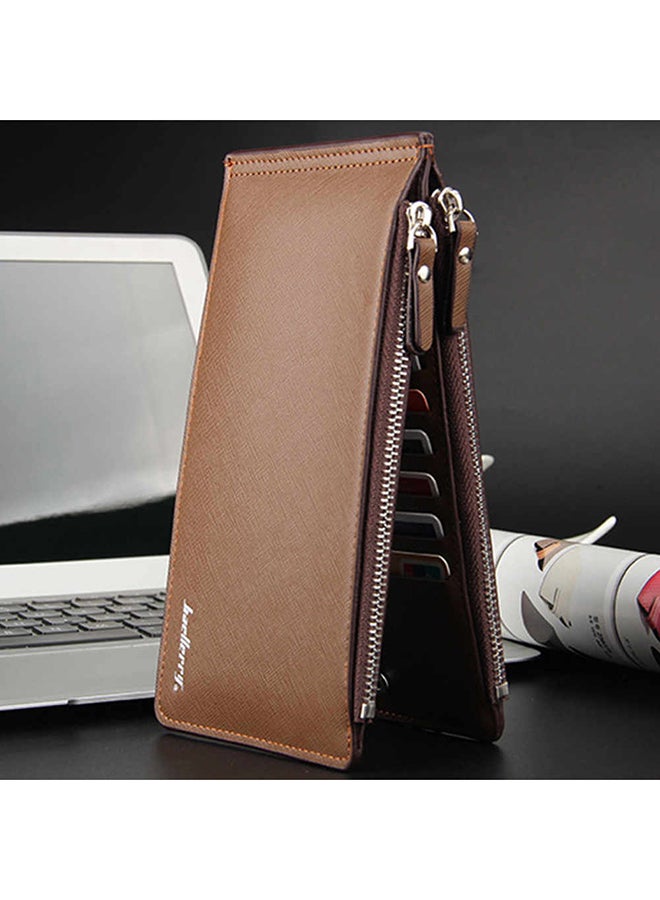 baellerry - Slim Bi-Fold PU Leather Wallet Gold - Image 1