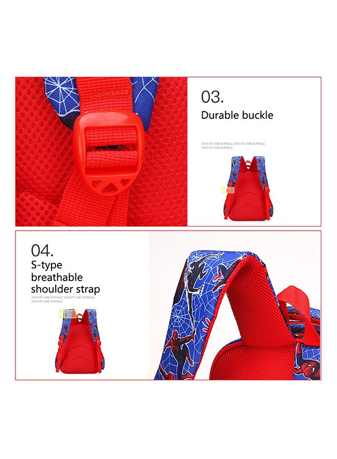 QiaoKai 3D Spiderman Kids Backpack Red/Blue  - Image 5