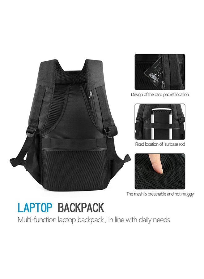 Generic - Anti Theft Backpack With USB Charging Port Black - Image 1