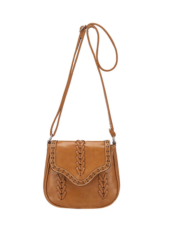 BAGGRA Adjustable Strap Crossbody Bag Light Brown - Image 1
