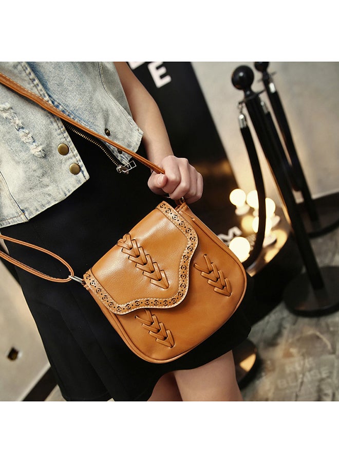 BAGGRA Adjustable Strap Crossbody Bag Light Brown - Image 5