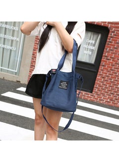 BAGGRA Stitched Detailed Shoulder Bag Blue  - Image 5