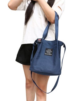 BAGGRA Stitched Detailed Shoulder Bag Blue  - Image 3