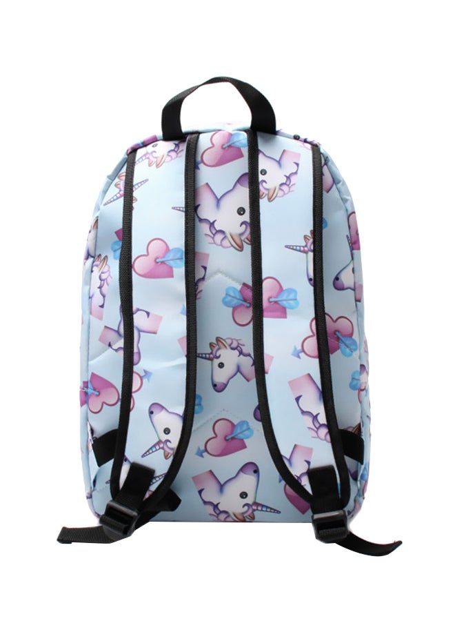 Generic - 3-Piece Unicorn Printed Backpack Set Blue/White/Pink - Image 1