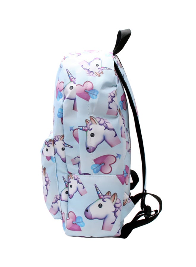 Generic - 3-Piece Unicorn Printed Backpack Set Blue/White/Pink - Image 1