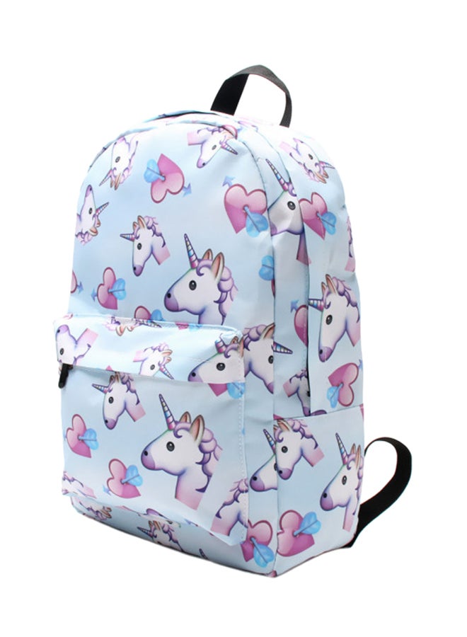Generic - 3-Piece Unicorn Printed Backpack Set Blue/White/Pink - Image 1