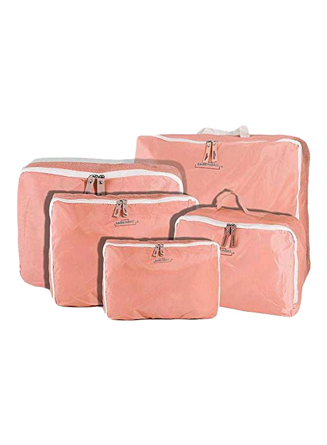 Generic - 5-Piece Travel Bag Organizer Set Pink - Image 1
