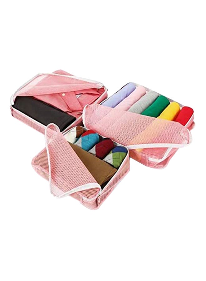 Generic - 5-Piece Travel Bag Organizer Set Pink - Image 1