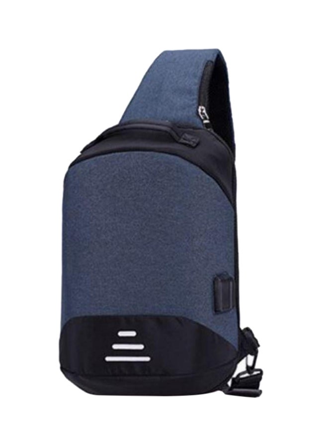 حقيبة ظهر للسفر مضادة للسرقة مزودة بمنفذ شحن USB أزرق - Image 2