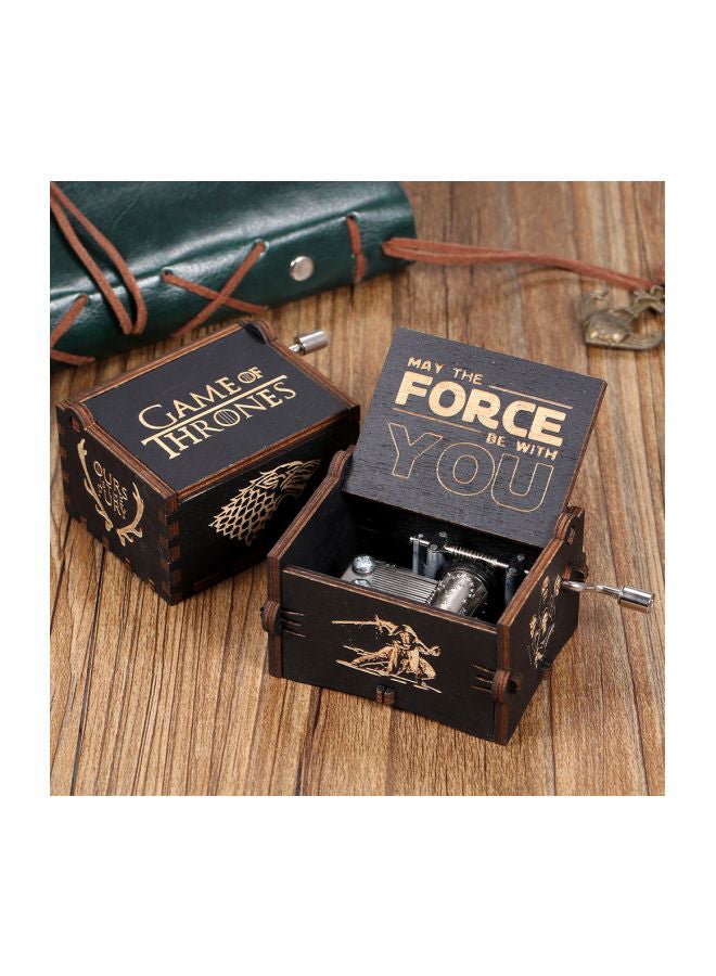 Star Wars Themed Wooden Musical Box Black/Brown  - Image 5