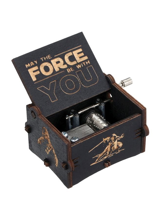 Star Wars Themed Wooden Musical Box Black/Brown  - Image 1