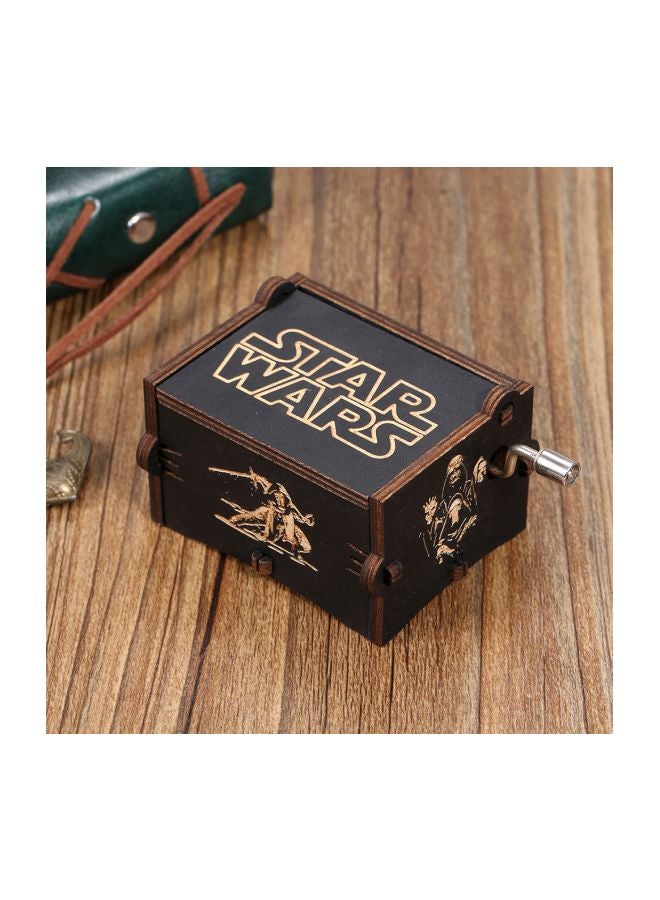 Star Wars Themed Wooden Musical Box Black/Brown  - Image 4