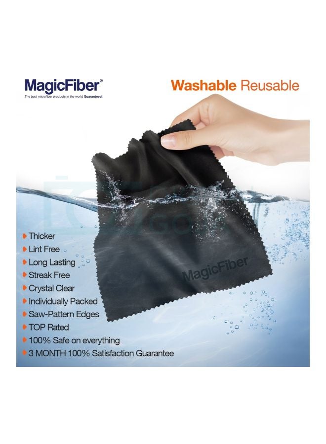 ماجيك فايبر مجموعة أقمشة تنظيف من المايكروفايبر مكونة من 6 قطع أسود / رمادي 16.51سم - Image 4