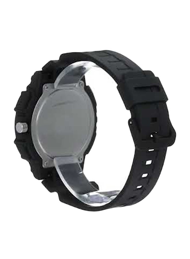 كاسيو ساعة يد كرونوغراف بسوار من الراتينج طراز MCW-200H-9AV - 56 مم - أسود للرجال - Image 2