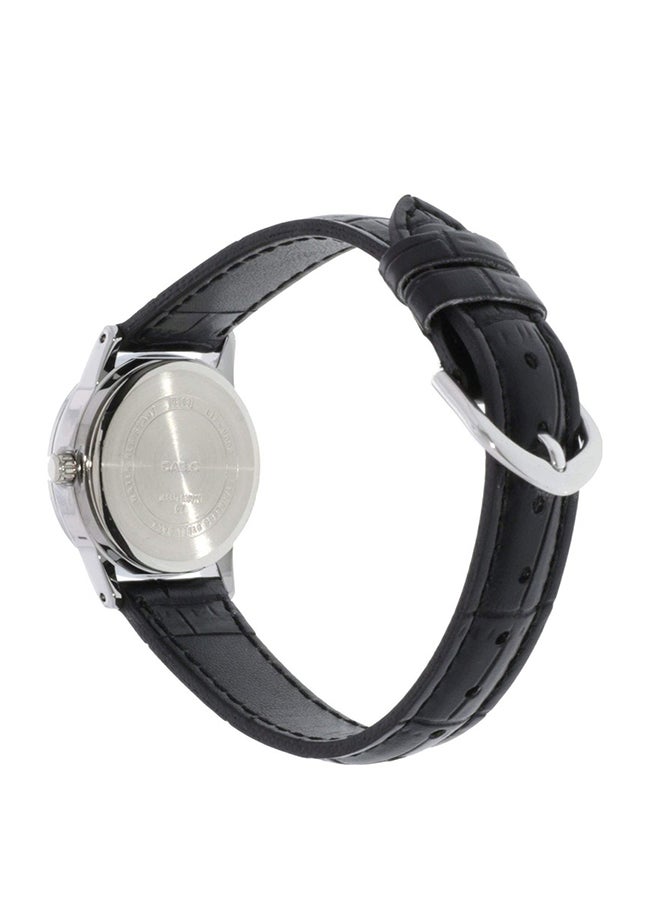 CASIO Women's Leather Analog Wrist Watch LTP-V002L-1BUDF - 31 mm - Black - Image 2