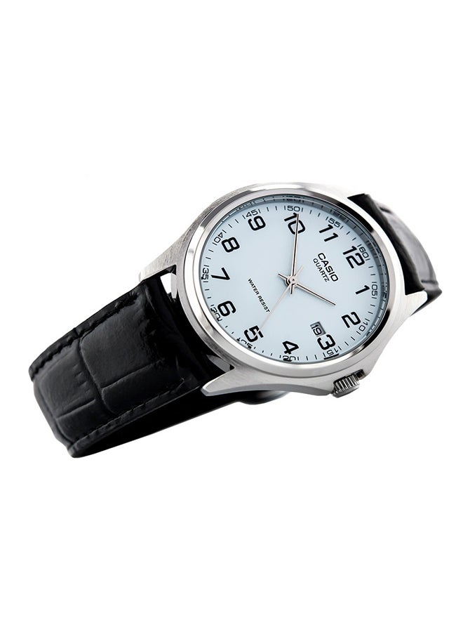 CASIO Men's Leather Analog Wrist Watch MTP-1183E-7B - 38 mm - Black  - Image 2