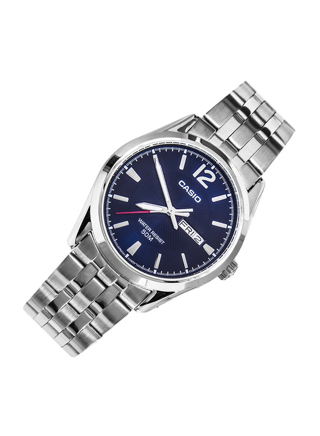 كاسيو ساعة يد معدنية بعقارب طراز MTP1335D-2AV - 38 مم - فضي للرجال - Image 2