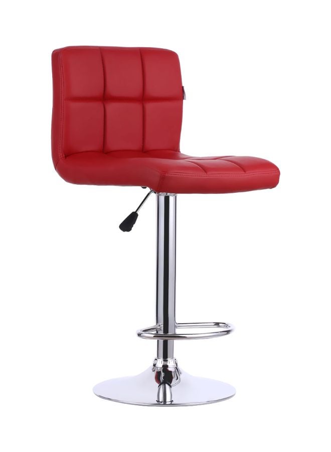 إيكايا طقم كرسي بار دوار بارتفاع قابل للتعديل مكون من قطعتين أحمر/فضي 41x45x110Ø³Ù†ØªÙŠÙ…ØªØ± - Image 2
