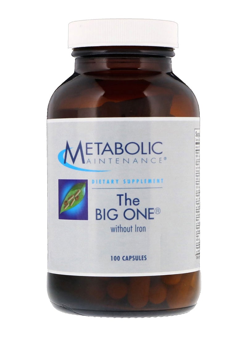 ميتابوليك مانتينانس مكمل غذائي ذا بيج وان بدون حديد - 100 كبسولة