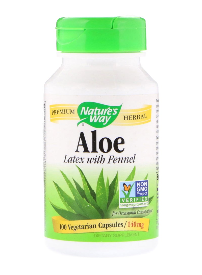 Nature's Way Aloe Latex With Fennel - 100 Capsules 