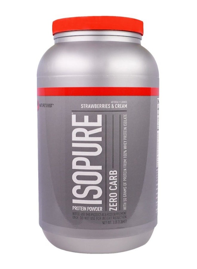 آيزوبيور مسحوق بروتين بدون كربوهيدرات بنكهة الفراولة والكريمة - Image 1