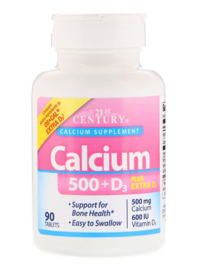 21st CENTURY - Calcium 500 Plus D3 Extra Bone Support - 90 Tablets - Image 1