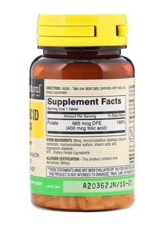 Mason Natural Folic Acid Dietary Supplement - 100 Tablets  - Image 2