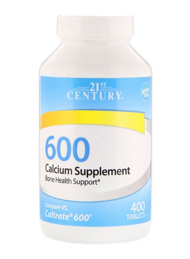 21st Century Calcium Supplement 600 Bone Support - 400 Tablets  - Image 1