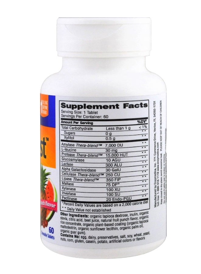 ENZYMEDICA Fruit Punch Chewable Digestive Enzymes - 60 Tablets - Image 2
