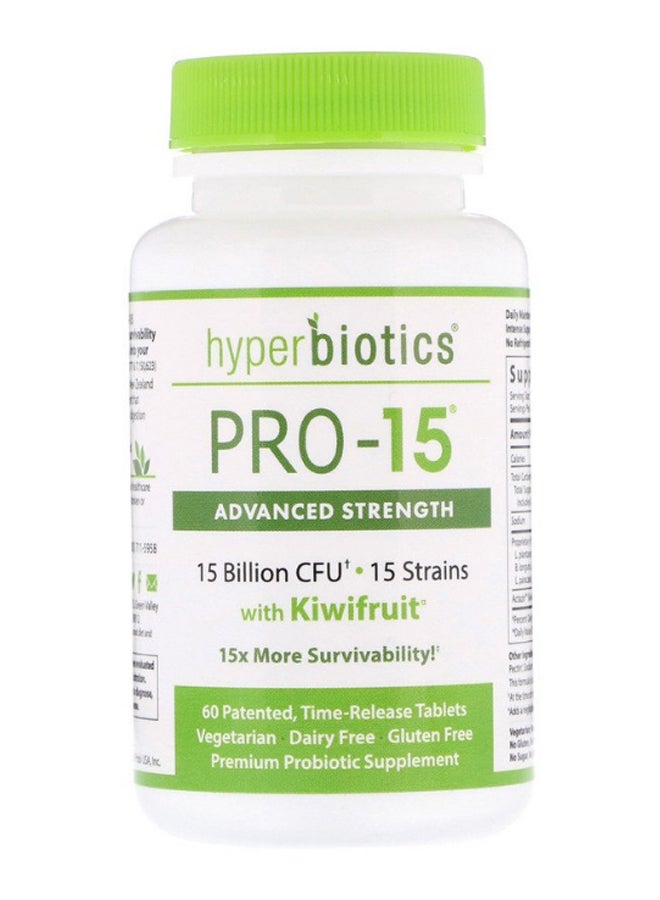 Hyperbiotics Pro-15 Advanced Strength - 60 Tablets - Image 1