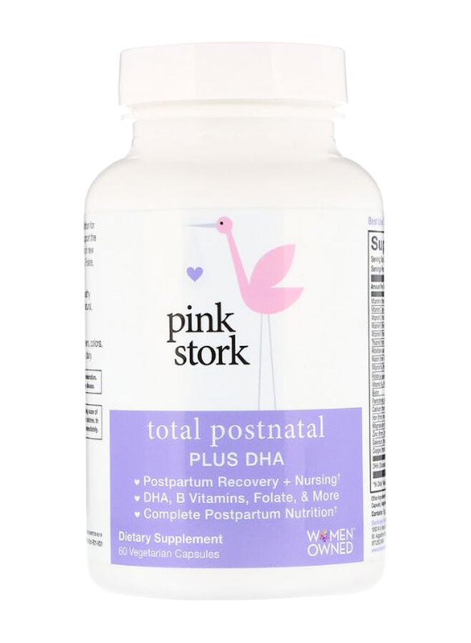 Pink Stork Total Postnatal Plus DHA - 60 Vegetarian Capsules