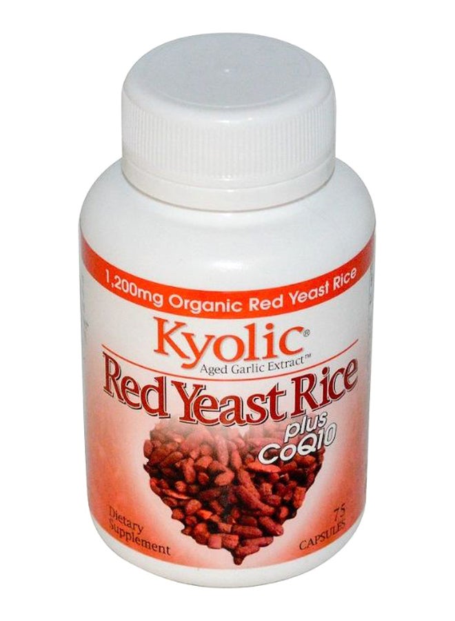 كيوليك مكمل غذائي بخلاصة الثوم العتيق وخميرة الأرز الأحمر ومساعد الإنزيم Q-10 يحتوي على 75 كبسولة - Image 1