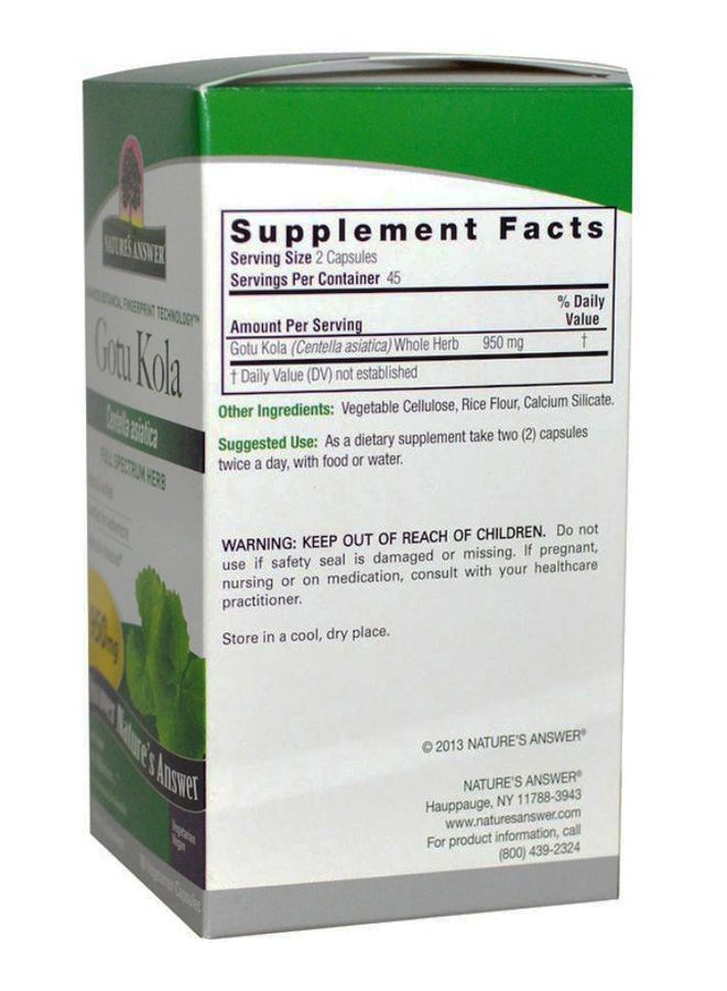 Gotu Kola - 90 Capsules Dietary Supplement - v1588683056/N37801438A_2