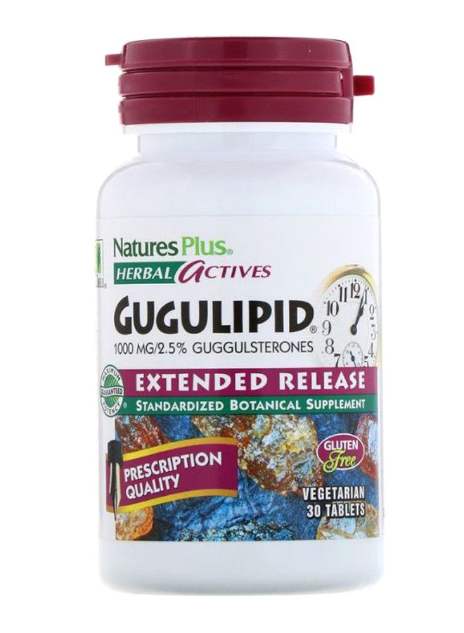 Natures Plus Herbal Actives Gugulipid Extended Release - 30 Vegetarian Tablets - Image 1