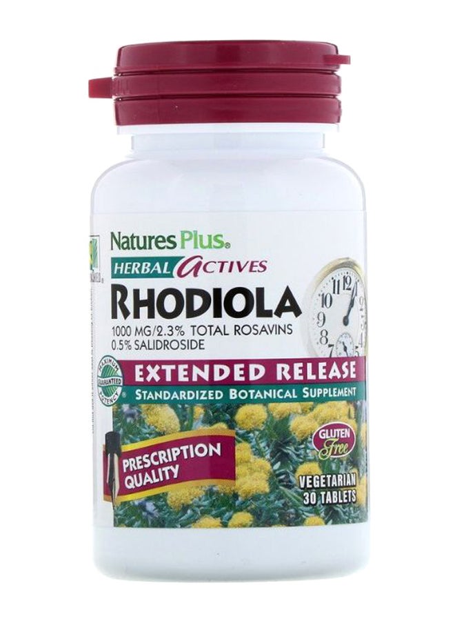 Natures Plus Herbal Actives Rhodiola Extended Release - 30 Vegetarian Tablets - Image 1