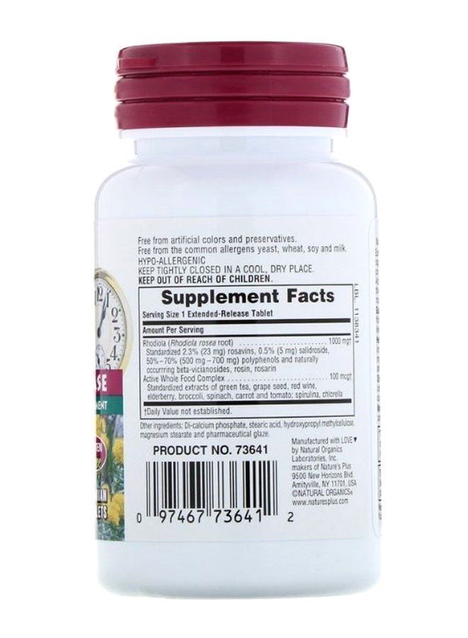 Natures Plus Herbal Actives Rhodiola Extended Release - 30 Vegetarian Tablets - Image 2