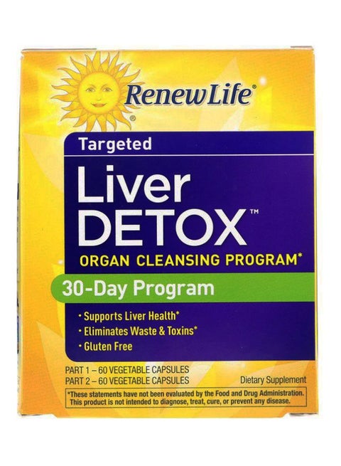 Pack Of 2 Liver Detox 30-Day Cleansing Program - 120 Tablets