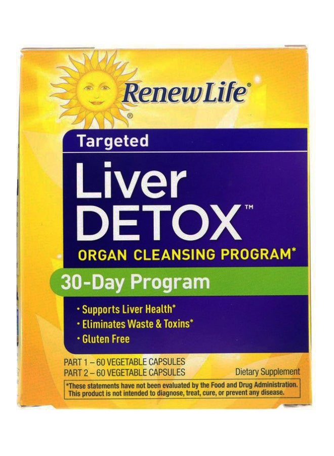 Pack Of 2 Liver Detox 30-Day Cleansing Program - 120 Tablets