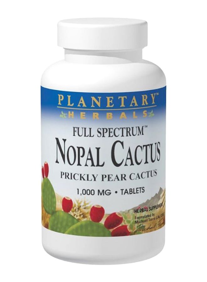 PLANETARY HERBALS Full Spectrum Prickly Pear Nopal Cactus - 120 Tablets 