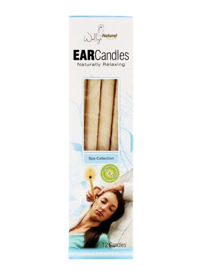 WALLYS NATURAL - Pack Of 12 Unscented Ear Candles - Image 1