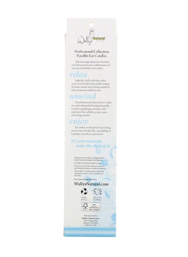 WALLYS NATURAL Pack Of 4 Unscented Professional Paraffin Ear Candles - Image 2