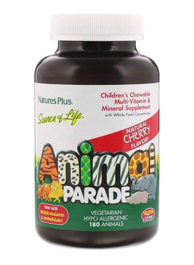 Natures Plus Natural Cherry Flavor Animal Parade - 180 Tablets - Image 1