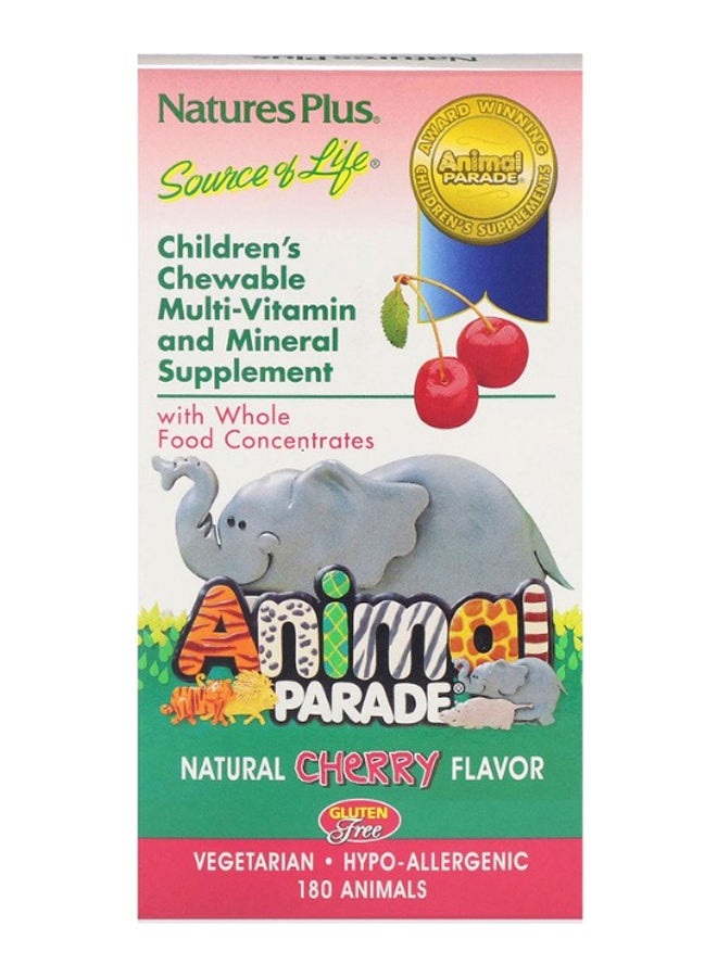 Natures Plus Natural Cherry Flavor Animal Parade - 180 Tablets - Image 2