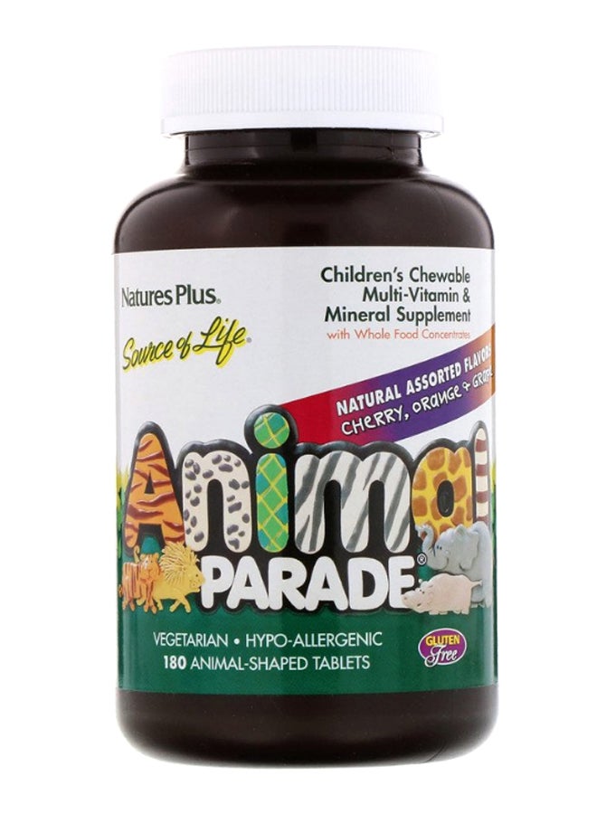 Natures Plus Animal Parade Multi-Vitamin And Mineral - 180 Tablets - Image 1