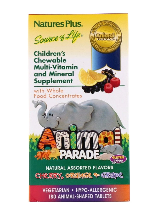 Natures Plus Animal Parade Multi-Vitamin And Mineral - 180 Tablets - Image 2