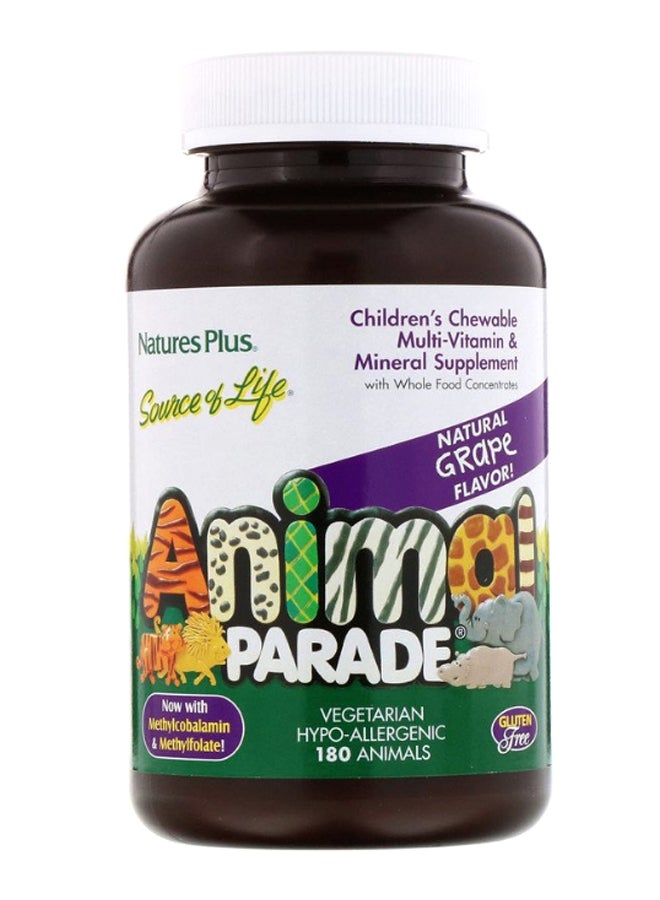 Natures Plus Animal Parade Multi-Vitamin And Mineral - 180 Tablets - Image 1